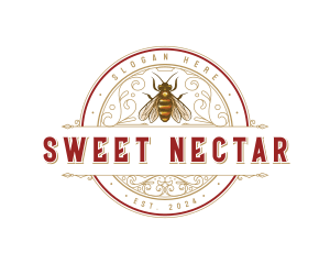 Honey Bee Ornamental logo design