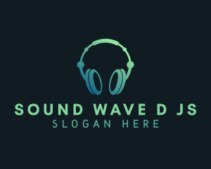 DJ Sound Headphones logo design