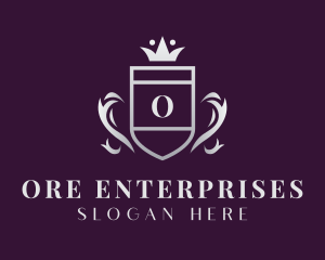 Shield Crown Business logo design