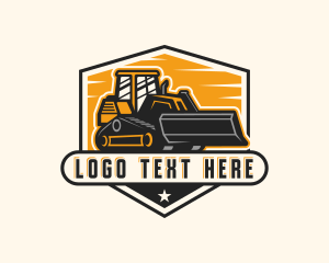 Bulldozer Construction Digger logo