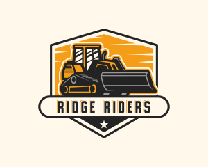 Bulldozer Construction Digger logo design