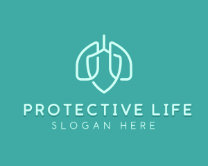 Shield Lung Protection logo design