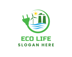 Sun Eco Electricity logo design