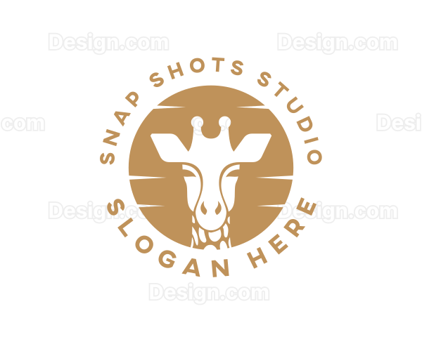 Giraffe Zoo Safari Logo