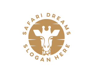 Giraffe Zoo Safari logo design