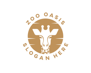 Giraffe Zoo Safari logo design