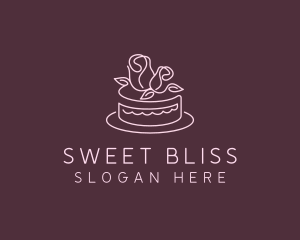 Pastry Flower Cake logo design