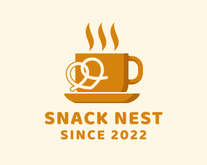 Hot Cup Pretzel logo design