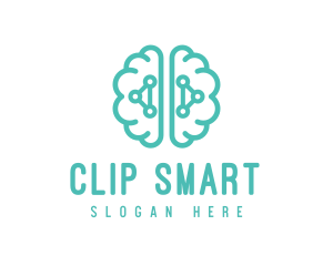 Teal Brain Mind Logic logo design