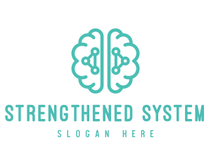 Teal Brain Mind Logic logo design