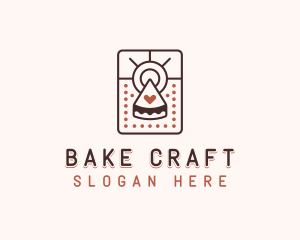 Heart Cake Baking logo design