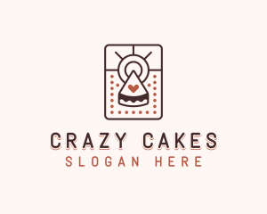 Heart Cake Baking logo design