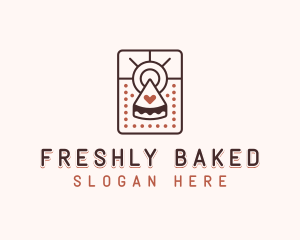 Heart Cake Baking logo design