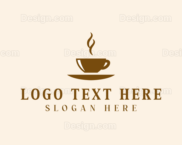 Hot Coffee Cup Cafe Logo