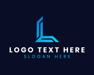 Professional Cyber Tech Letter L Logo
