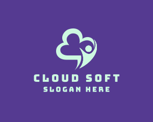 Technology Cloud Man logo design