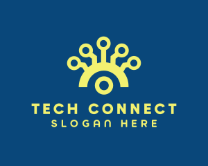 Yellow Tech Networking logo design