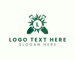 Plant Shovel Gardening Landscaping logo