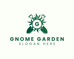 Plant Shovel Gardening Landscaping logo design