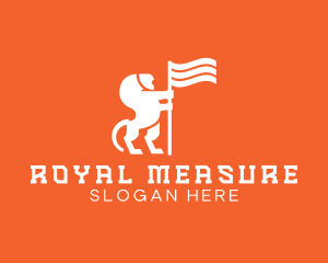 Royal Lion Flag logo design