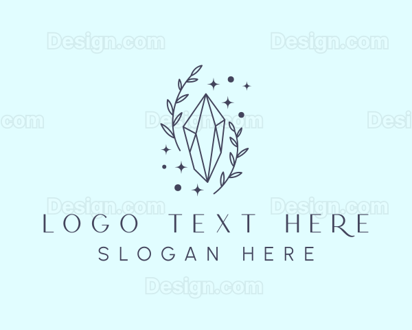 Blue Crystal Wreath Logo