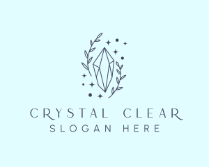 Blue Crystal Wreath logo design