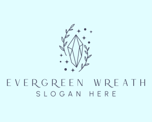 Blue Crystal Wreath logo design