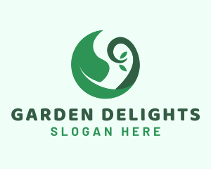 Green Leaf Sprout logo design