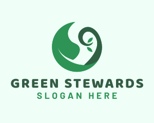 Green Leaf Sprout logo design