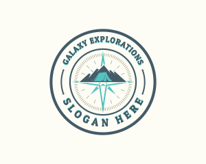 Tent Mountain Compass logo design