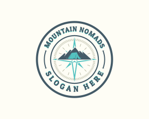 Tent Mountain Compass logo design