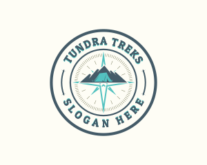 Tent Mountain Compass logo design