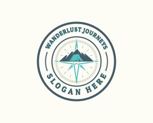 Tent Mountain Compass logo design