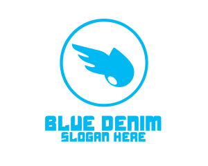 Blue Winged Droplet logo design