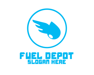 Blue Winged Droplet logo