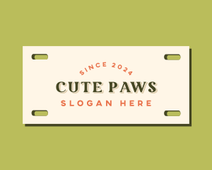 Cute Quirky Signboard logo design