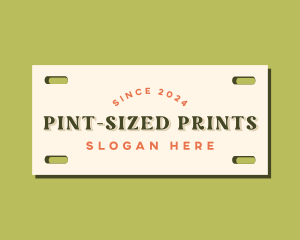 Cute Quirky Signboard logo