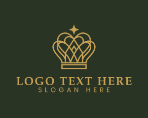 Gold Luxury Crown logo