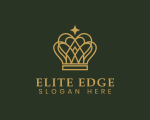 Gold Luxury Crown logo design