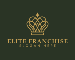 Gold Luxury Crown logo design