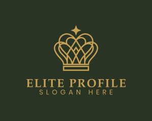 Gold Luxury Crown logo design