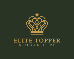 Gold Luxury Crown logo design