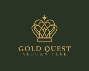 Gold Luxury Crown logo design