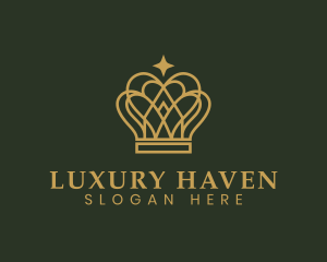 Gold Luxury Crown logo design