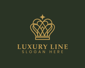 Gold Luxury Crown logo design