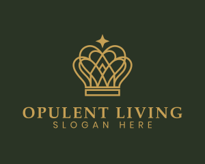 Gold Luxury Crown logo design