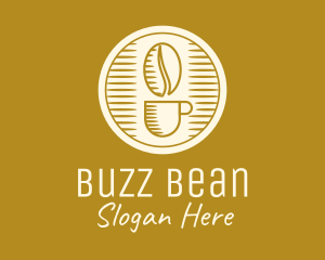 Elegant Coffee Bean Cup logo design