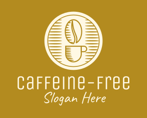 Elegant Coffee Bean Cup logo design