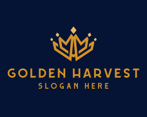 Golden Royal Tiara logo design