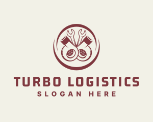 Turbo Machine Wrench logo design